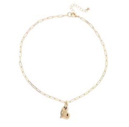 MERX NECKL SMALL LINK CHAIN HRT PENDT