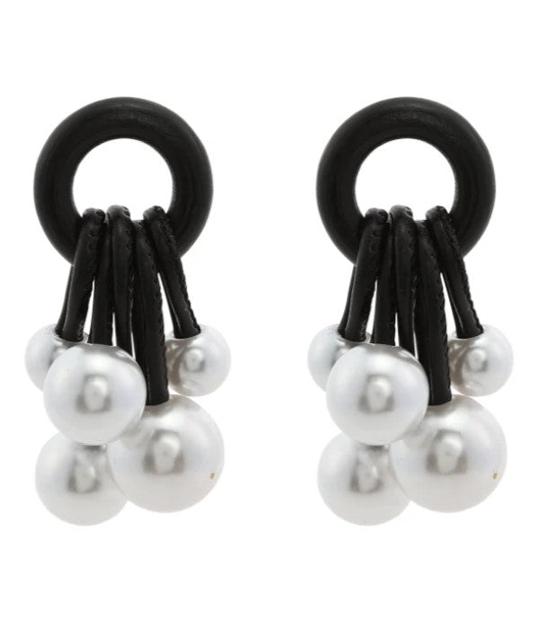 MERX EARR PEARL WOOD W/CORD