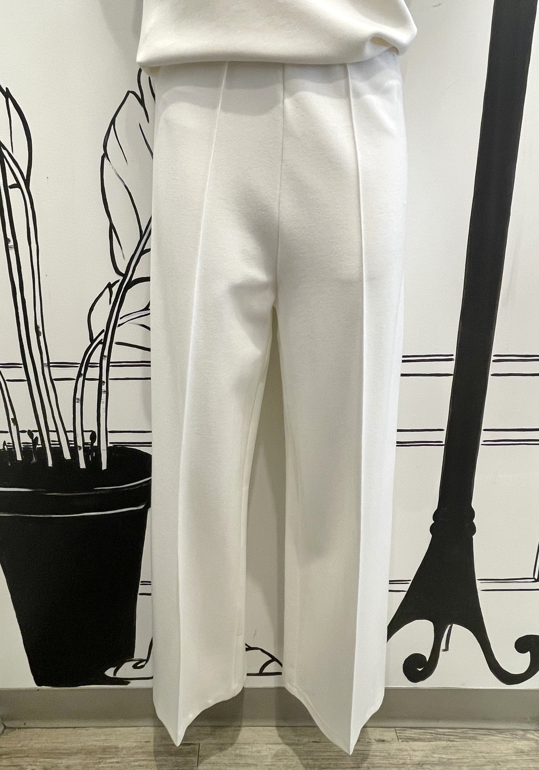 LASAN PANT WIDE LEG PULL ON FRONT SEAM