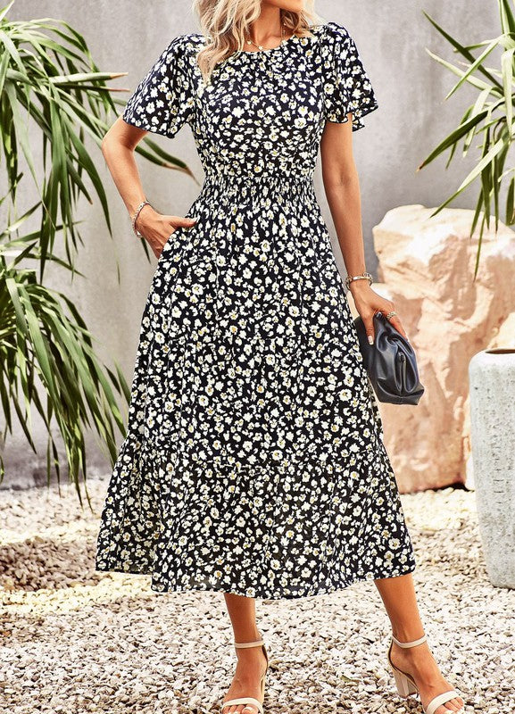 MIDI FLORAL DRESS