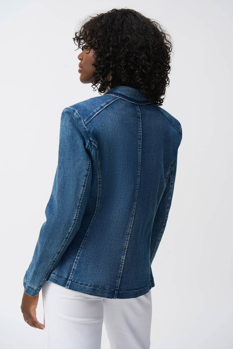 JOSEPH RIBKOFF STRETCH DENIM BLAZER