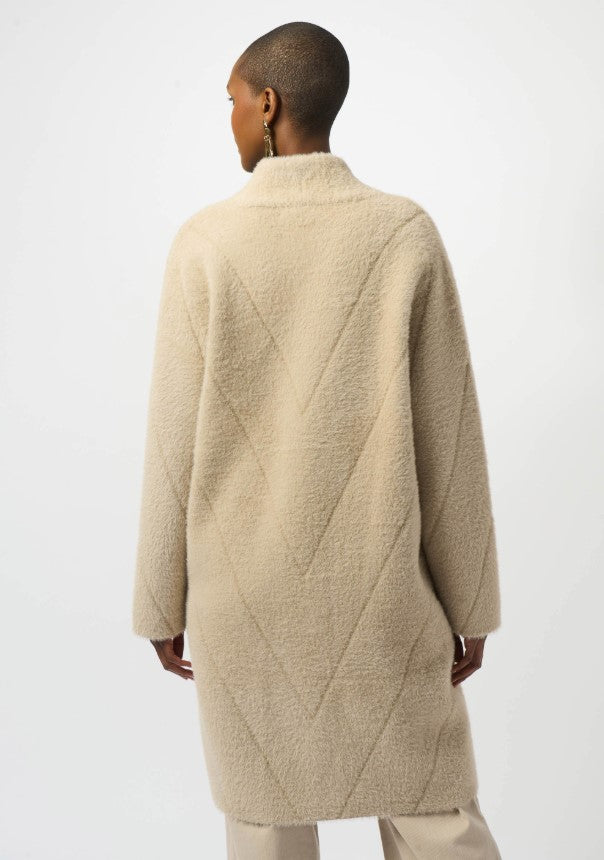 JOSEPH RIBKOFF FEATHER YARN KNIT COAT