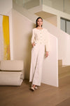 RIBKO WIDE LEG BTTN PANTS