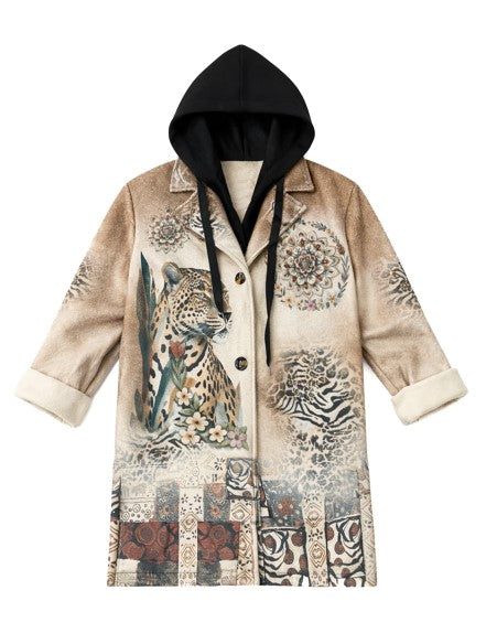 ETERN JACKET MULTI ANML W/ HOOD