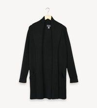 DEEP POCKETS ROUNDED SHOULDER CARDIGAN