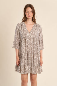 MOLLY DRESS SHORT V NECK FLOWY