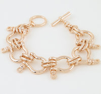 POLISHED HORSESHOE TOGGLE BRACELET