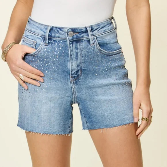 JUDY BLUE SHORTS  WITH RHINESTONES