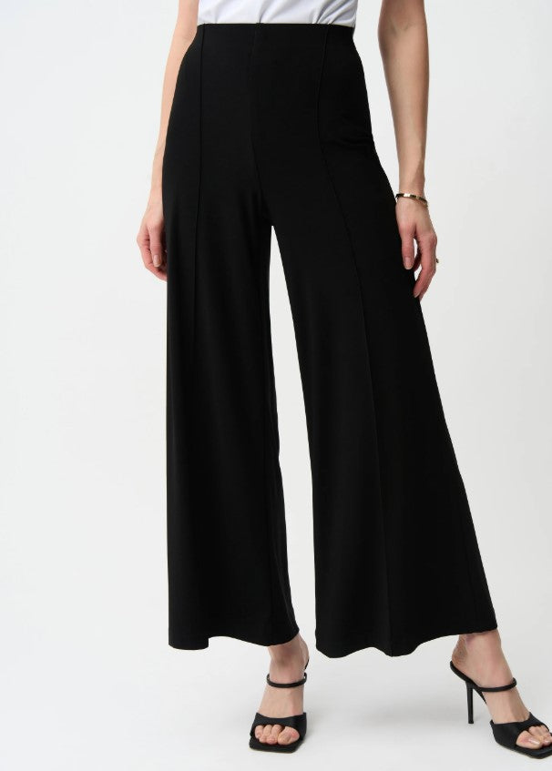 JOSEPH RIBKOFF WIDE LEG JERSEY CROP PANT