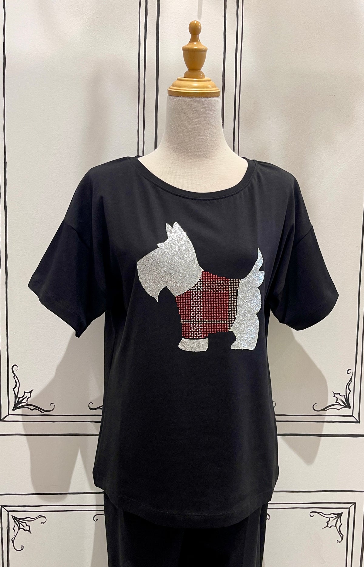 RHINESTONE WESTIE TOP