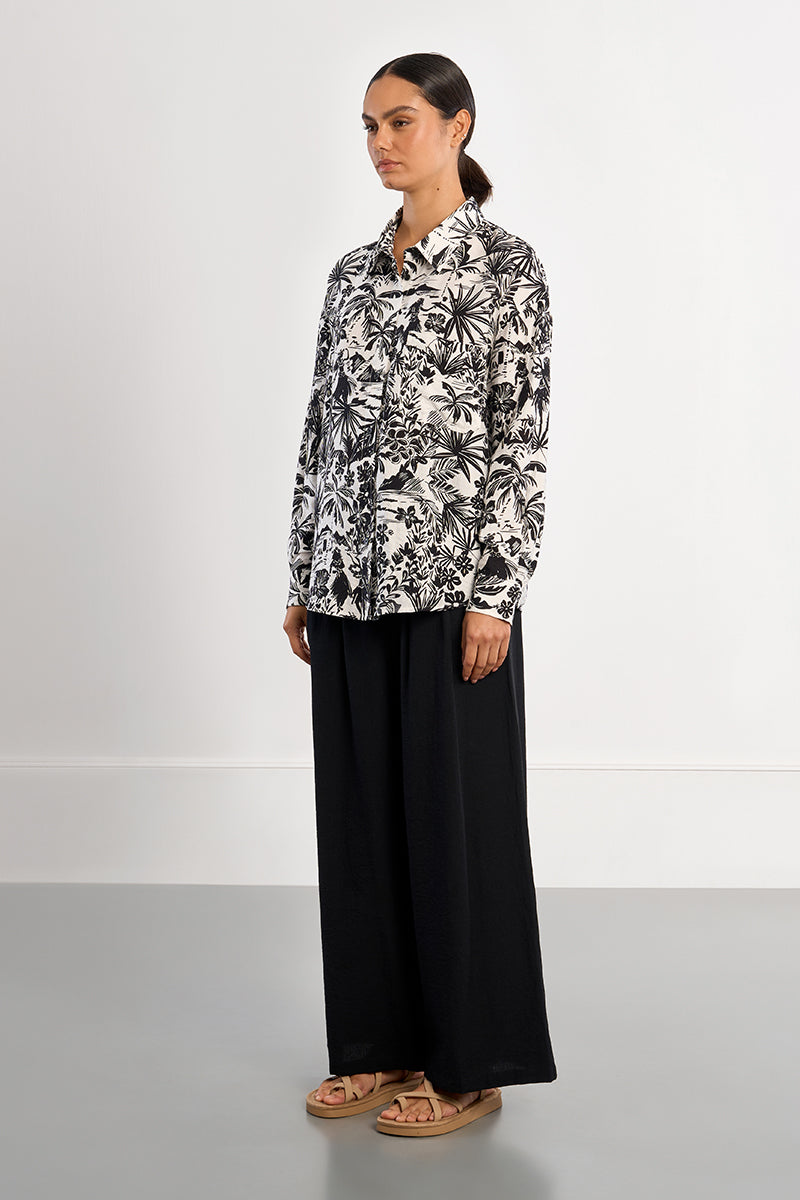 MOLLY TOP BUTTON UP L/S COLLAR