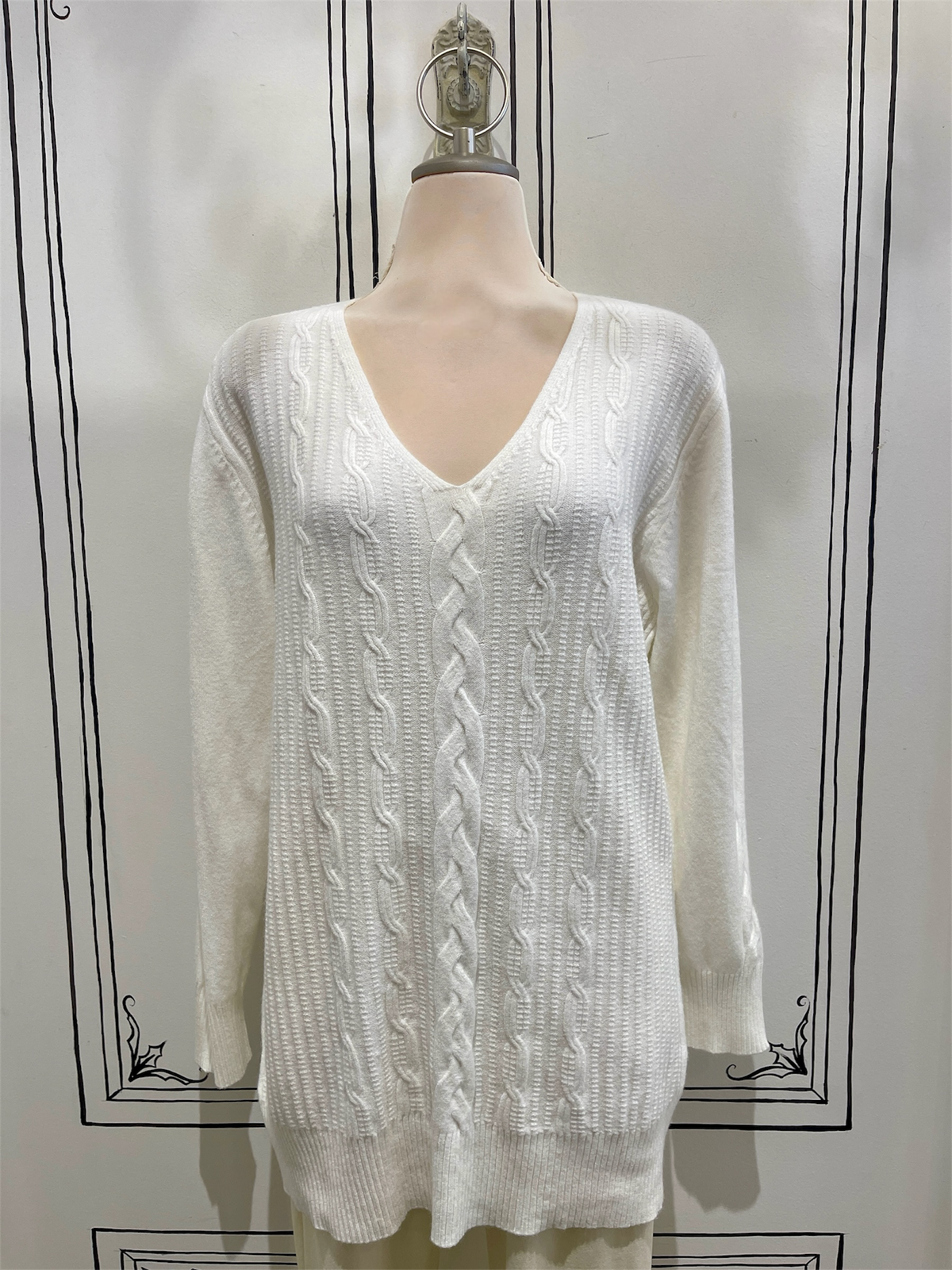 ETERN SWEATER BRAIDED KNIT W/SCARF