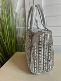 CRYST BAG SQUARE RHNSTN SMALL
