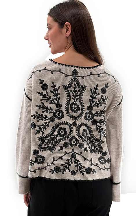 ORLY SWEATER BEAD BACK