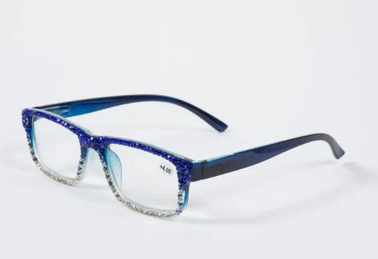 OLE READERS HANDMADE RHINESTONE RECTANGLE