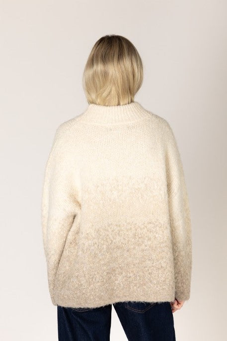 LYLA SWEATER MOCK NECK OMBRE