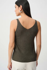 JOSEPH RIBKOFF METALLIC KNITTED CAMISOLE