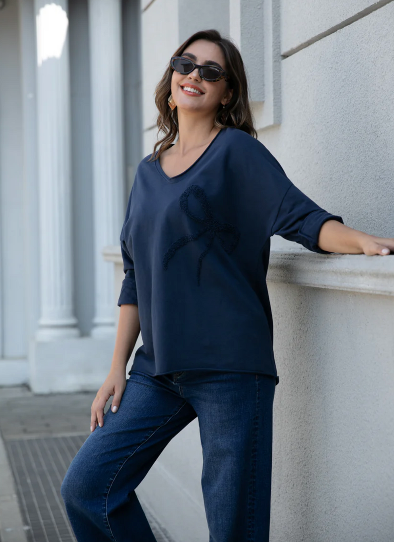 ORANGE PULLOVER LG BOW