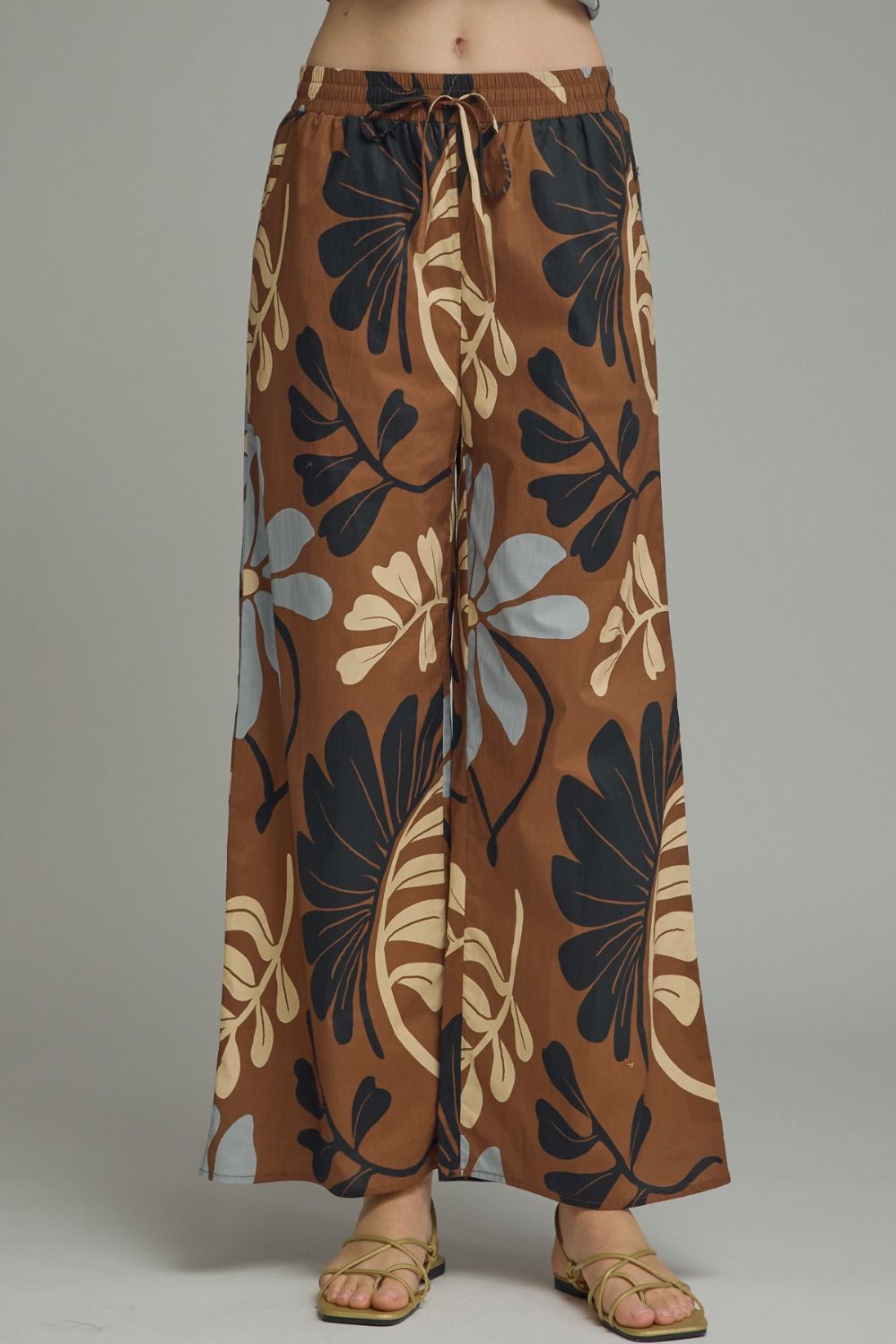 MULTI FLORAL DRAWSTRING PANTS