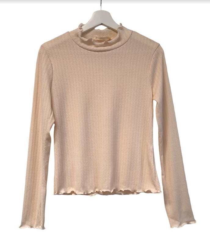 LONG SLEEVE MOCK NECK TOP