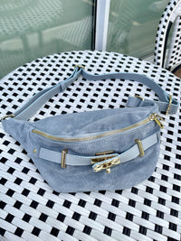 ITALIAN SUEDE HALF MOON BAG
