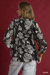 UM BLOUSE 2TONE FLORAL
