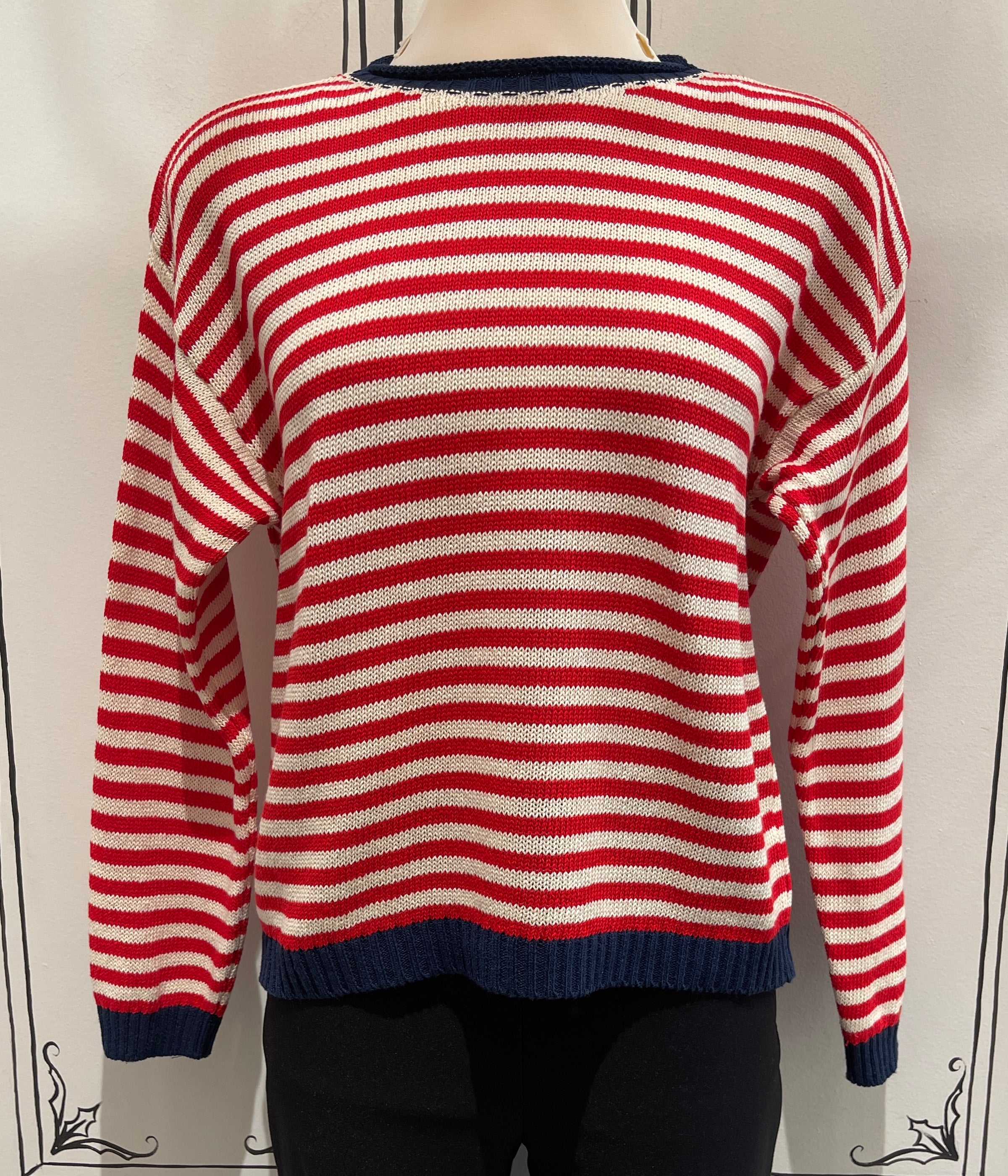 PULLOVER STRIPE LONG SLEEVE TOP