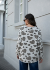 ORANGE ANIMAL HEART PULLOVER BOW