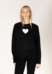LYLA SWEATER ROUND NECK HEART DESIGN