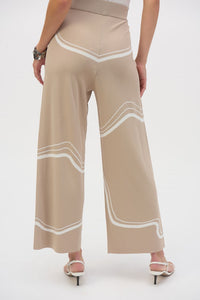 RIBKO PANT SWTR ABSTRCT JACQ KNIT