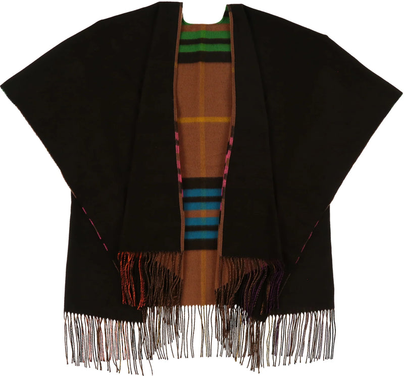 FRAAS PONCHO PLAID MULTI