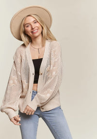 LIGHTWEIGHT FLORAL CARDIGAN