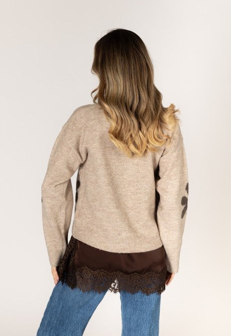 LYLA SWEATER DAISY PRINT CARDIGAN