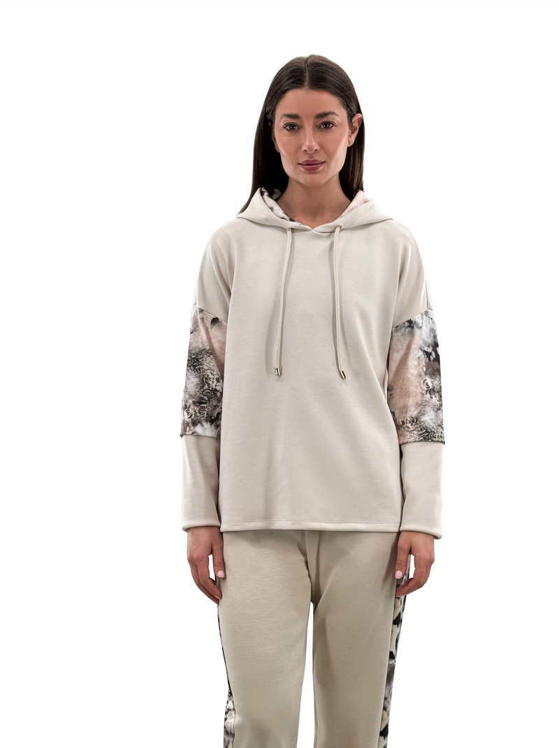 ORLY HOODIE W ANIMAL MIX