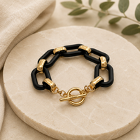 MERX LARGE LINK MIX MATERIAL BRACELET