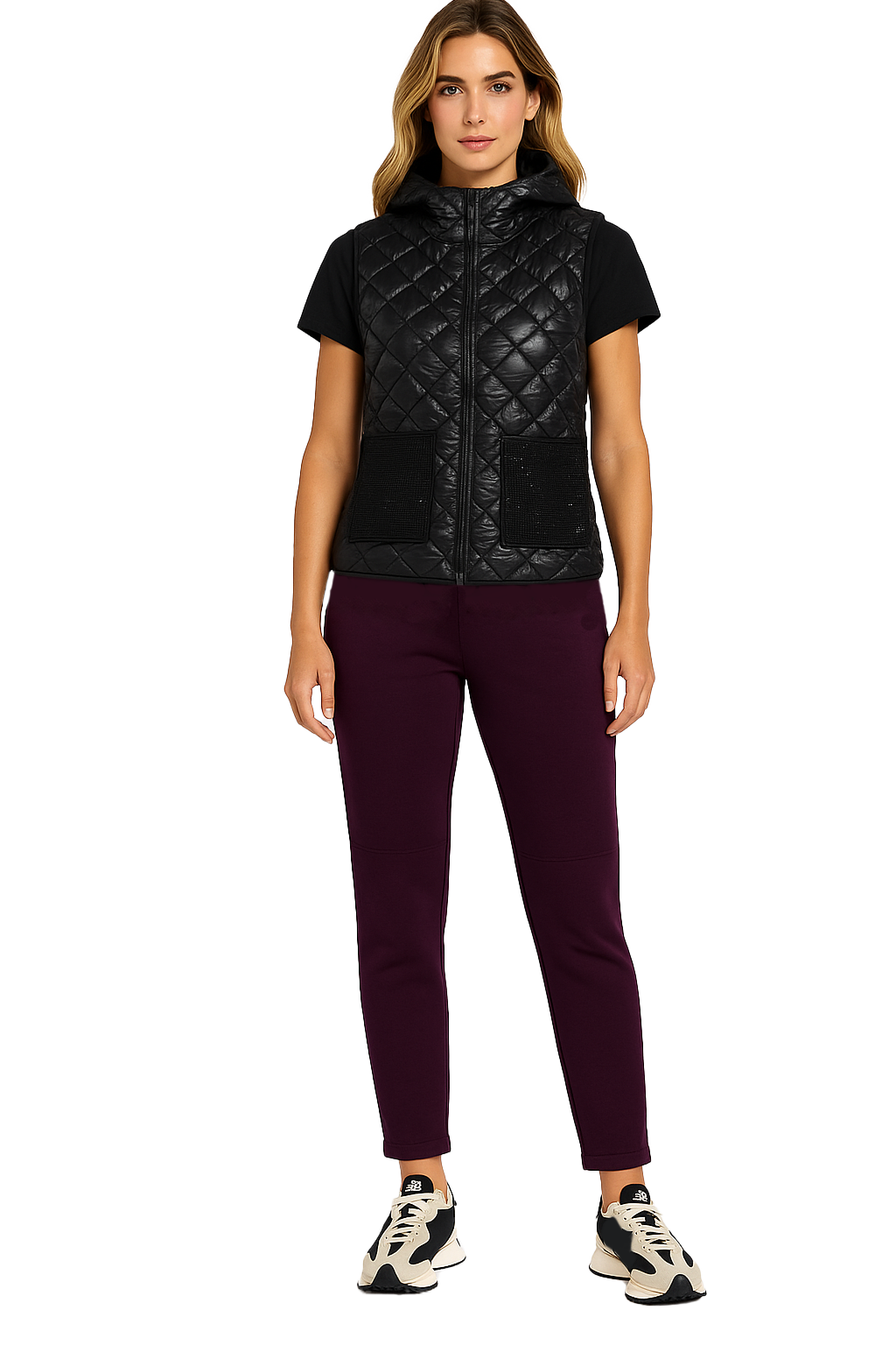 QUILTED PUFF FRONT POCKET VEST