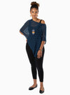 POPCORN KNIT PONCHO