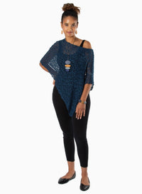 POPCORN KNIT PONCHO