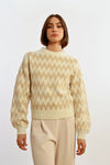 MOLLY BRACKEN ZIG ZAG PATTERN SWEATER