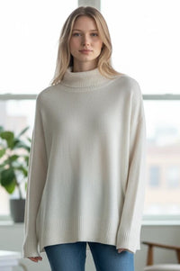 CATH SWEATER RIB MOCK NECK