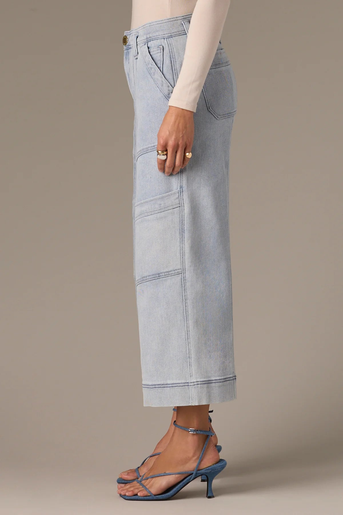 W&W PANT UTILITY WIDE LEG CROP