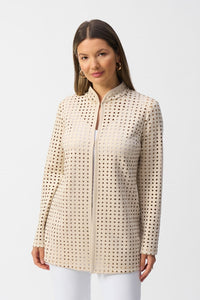 JOSEPH RIBKOFF LASER CUT COVER UP TOP