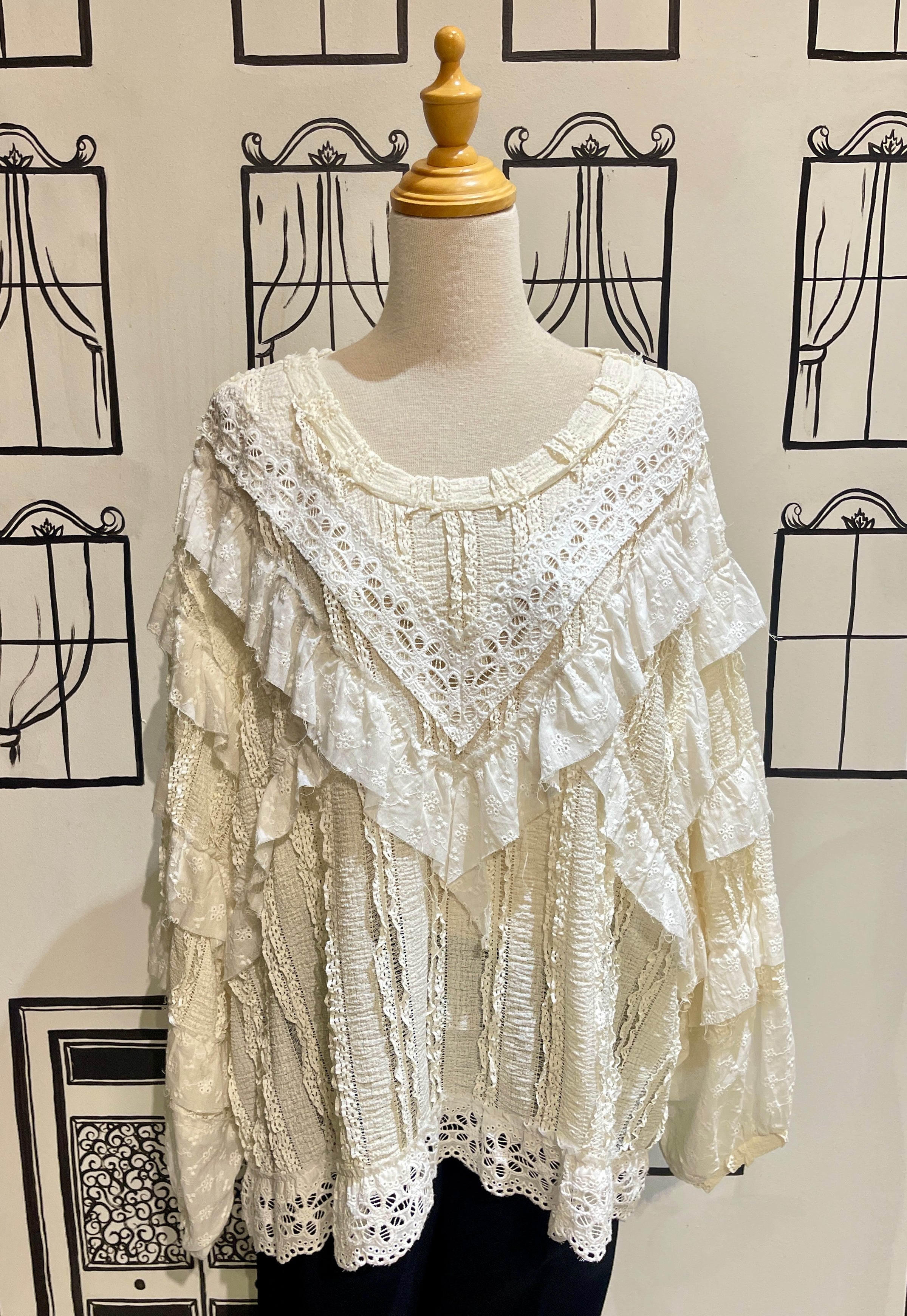 POL SWEATER RUFFLE PULLOVER
