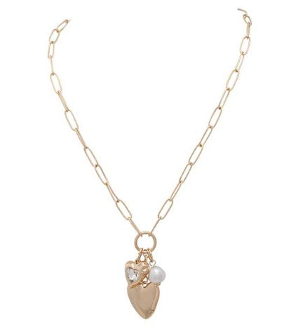 MERX NECKL PEARL BEAD WITH HEART