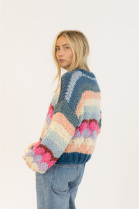 LYLA PULLOVER MULTI CHNKY KNIT
