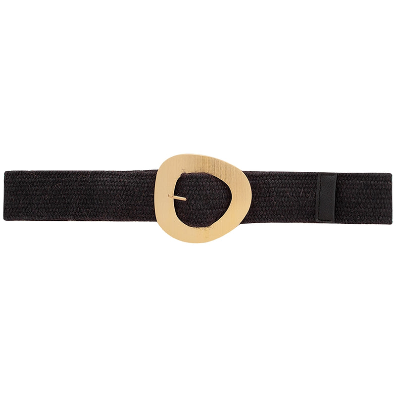 JA BELT WOVEN RND METAL BUCKLE