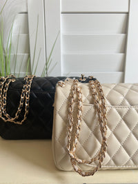 CJWLY HANDBAG QUILT RHINE CHAIN