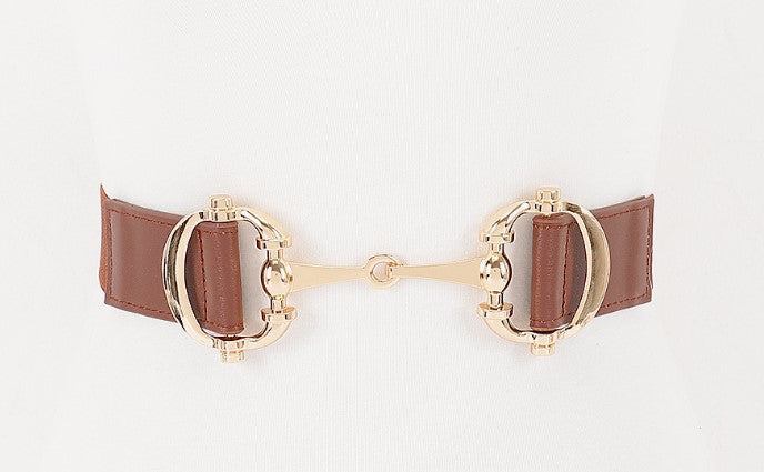 VEGAN LEATHER METAL BUCKLE BELT