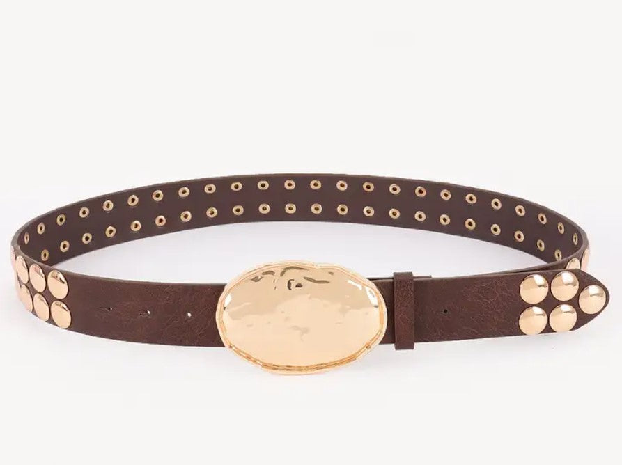 3AM BELT FAUX LEATHER METAL STUDDED