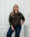 ORANGE ANIMAL HEART PULLOVER BOW